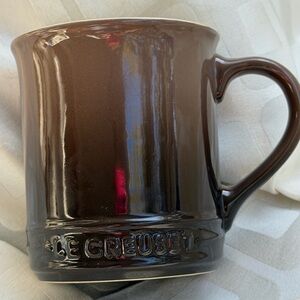 Le Creuset Discontinued Truffle Color 14 Ounce Mug.